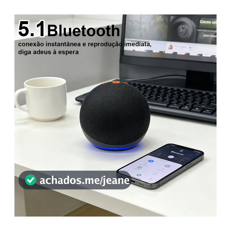 Assistente Virtual Alaxe Echo Dot 5 Geração Alto Falante Original Envio Imediato Melhor Preço.
