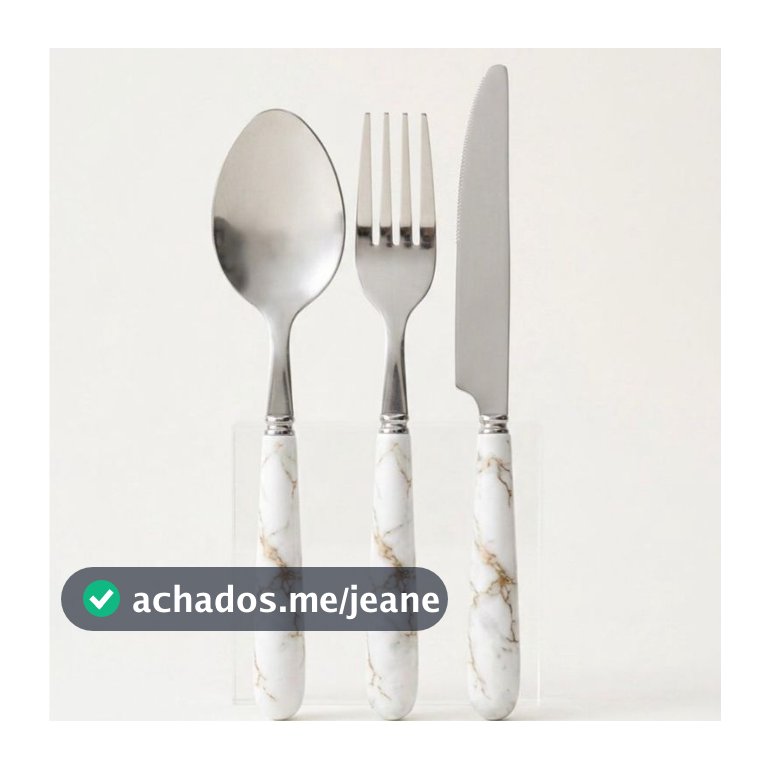 Kit Talheres Portátil com Estojo Colher Garfo e Faca para Viagem Trabalho e Marmita