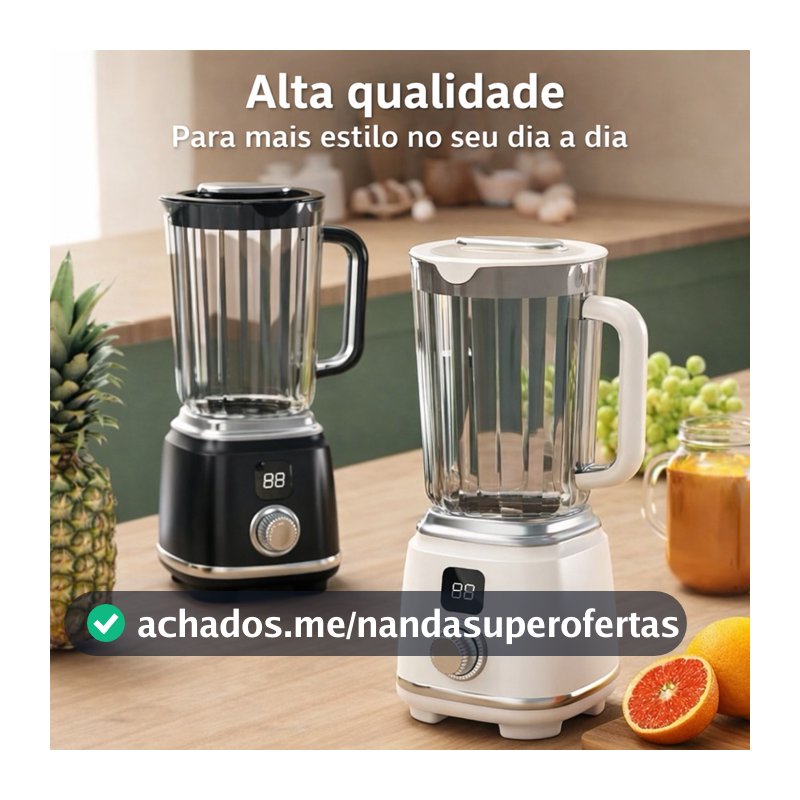 Mini Liquidificador Portátil 600ml USB Potente 22000RPM Para Smoothies Shakes Suco Rápido Moderno