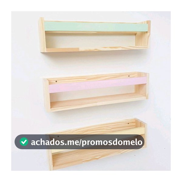 kit 3 Prateleiras Decorativa  Organizador Nicho Livros  Bonecas Porta Temperos