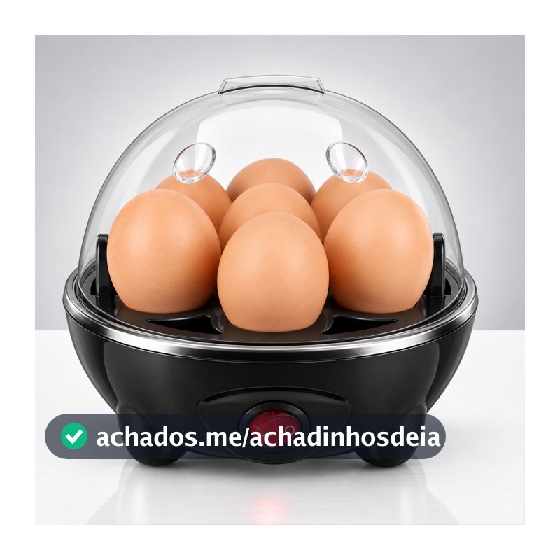 Cozedor de Ovos Eletrico Aparelho de cozimento a vapor EPS-1258 Epsilon desligamento automático Portátil Cor Preto
