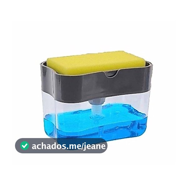 Dispensador  Para Detergente Dispenser  Sabao 2x1 Detergente Suporte Porta Bucha Esponja Limpeza