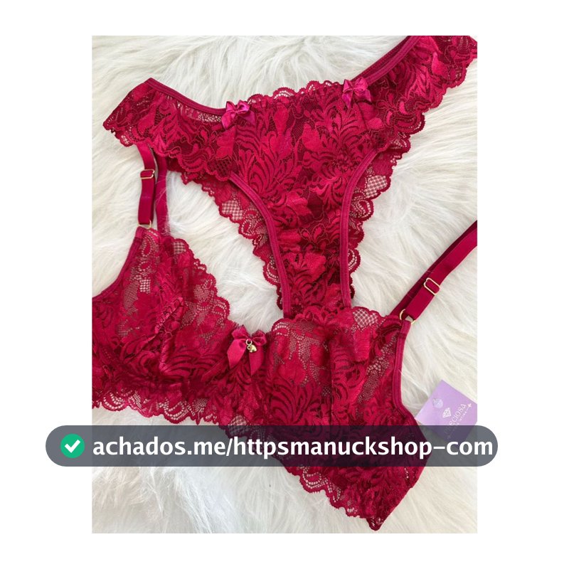 CONJUNTO DE LINGERIE SEM BOJO COM ARO RENDADO COM FIO RENDA FORRADO EM MICROFIBRA MODA INTIMA