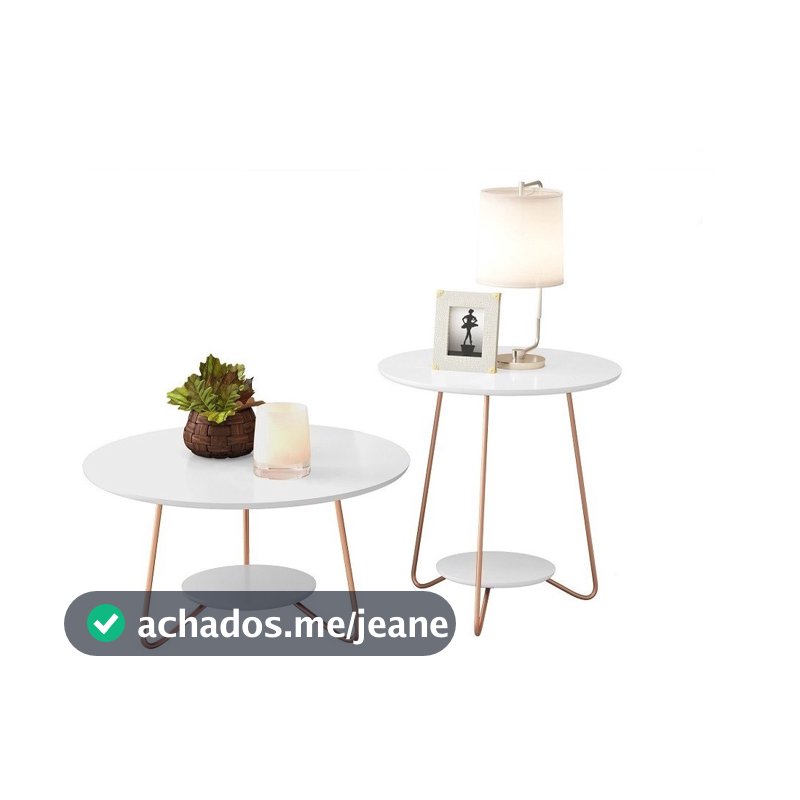 Conjunto Mesa Centro E Mesa Lateral Liz Diversas Cores