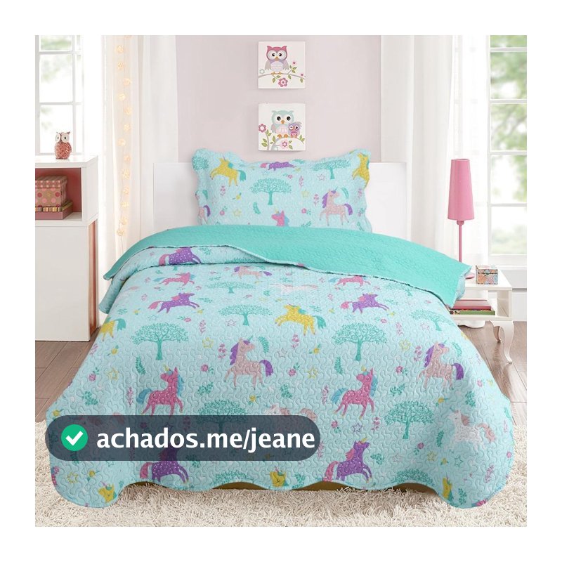 Kit Cobre Leito Colcha Matelassê Solteiro 2 Peças Infantil Lindas Estampas e Trabalhadas