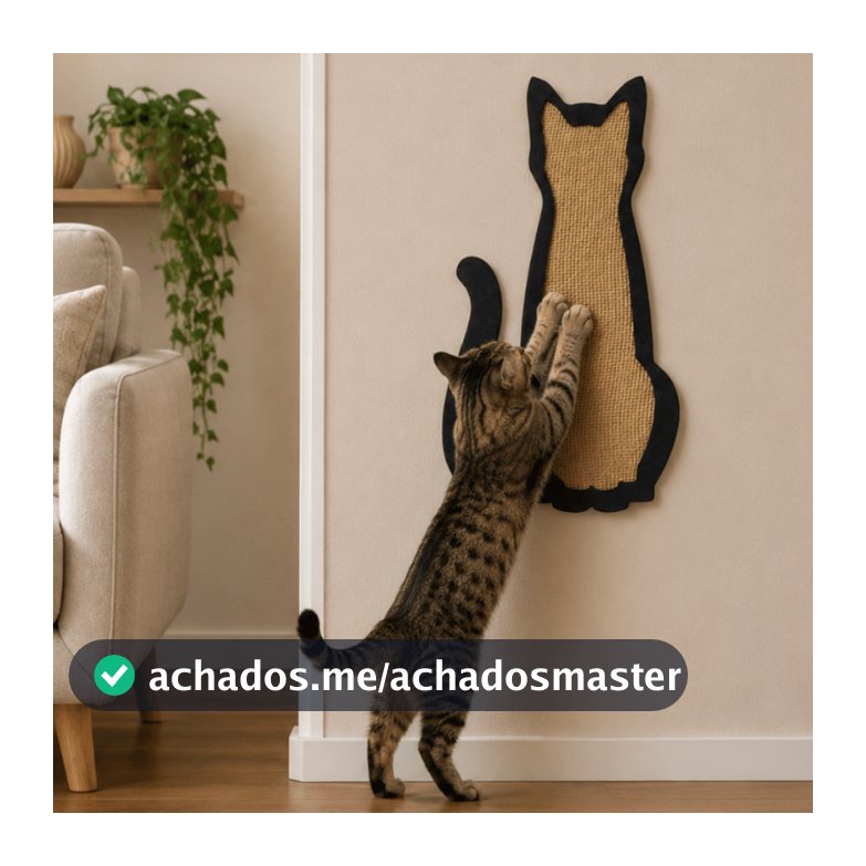 Arranhador de Parede Para Gatos Afiar Unhas Tecido Juta de Sisal 43x23cm