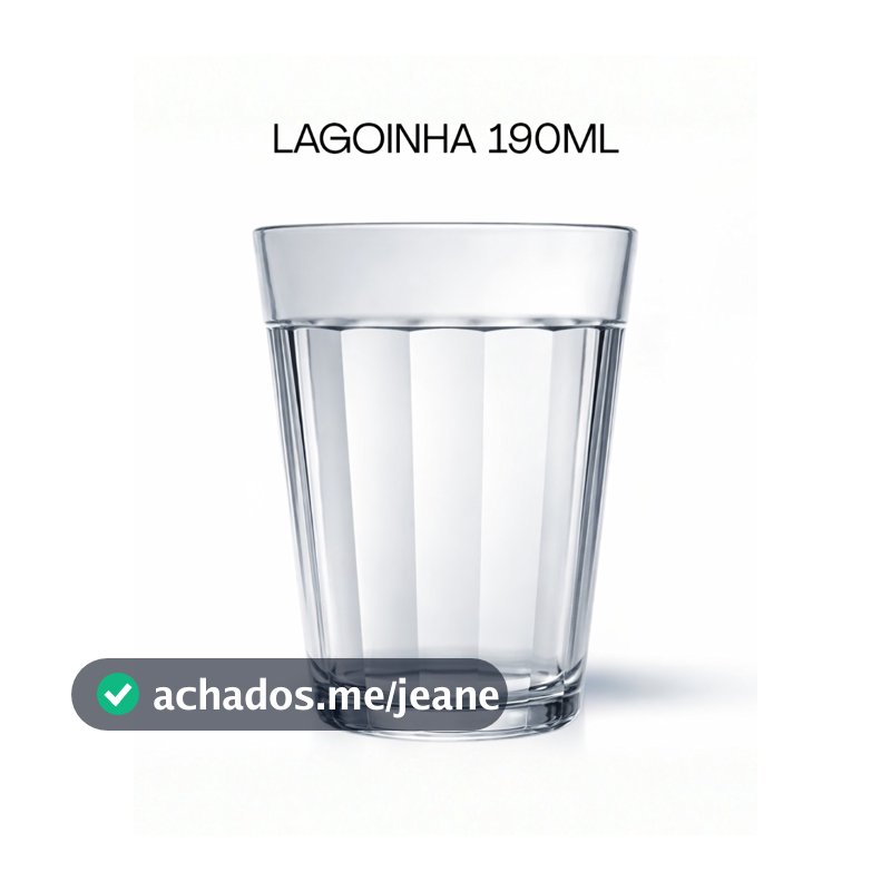 Copo Americano de Acrílico 190ml Jogo de Copos Liso Cristal Transparente Tipo Lagoinha