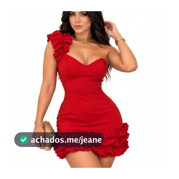 Vestido Alfaitaria feminino um ombro só com babado e zíper estilo blogueira festa casual paty 02