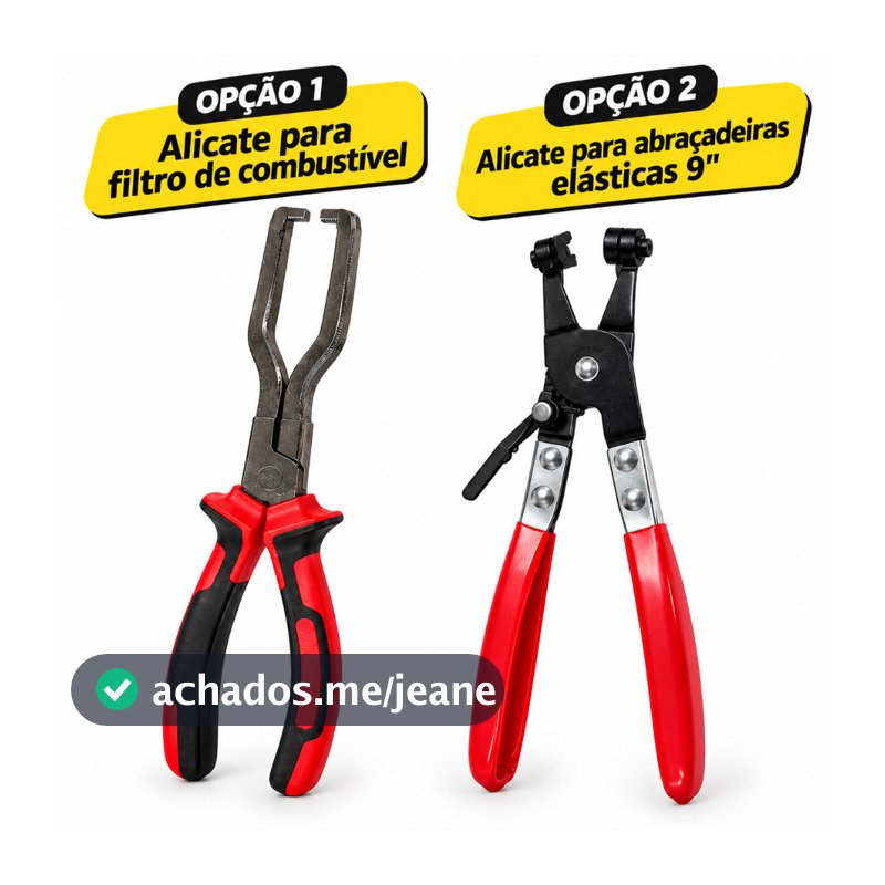 Alicate Automotivo para Filtro de Combustível Universal ou Abraçadeiras Elásticas 9” | Ferramenta Mecânico Oficina Carro