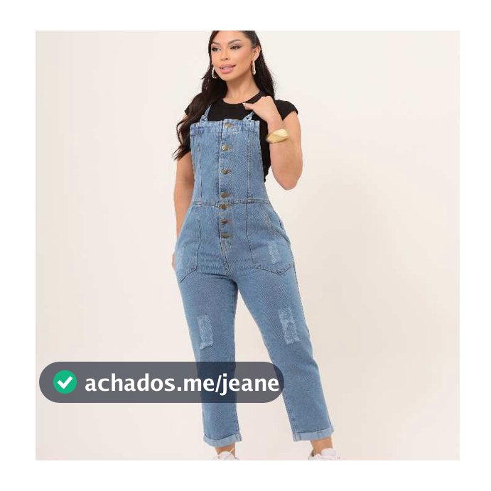 Macacão  feminina Calça Jeans Rasgado Jardineira  jeans Feminina Comprido lançamento
