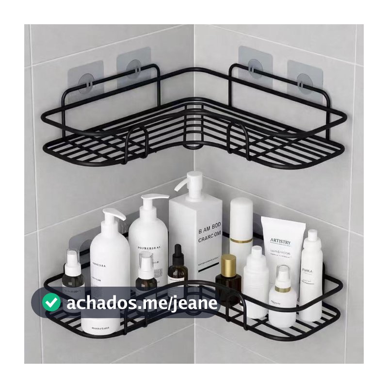 Prateleira para Banheiro de Metal Adesiva sem Furo, Rack de Parede Porta Shampoo e Sabonete, Organizador Box 1 a 4 Pçs