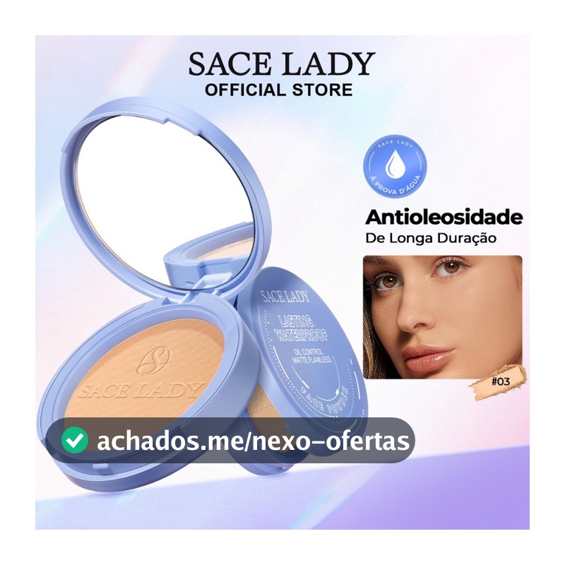Pó Compacto SACE LADY Controle De Óleo Maquilhagem De Longa Duração Pó solto