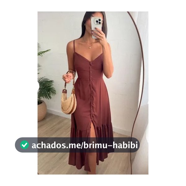 Vestido Midi com Botões Frontais e Babado Tendência Outono Inverno  Blogueira Versátil Dia a Dia