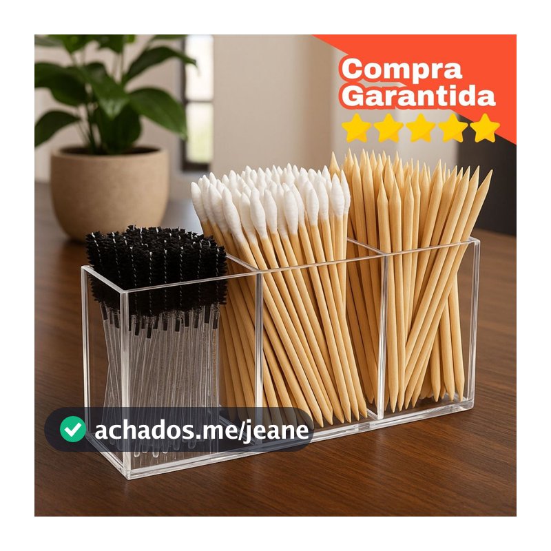 Caixa Acrílica Organizadora Pincéis Lápis Make Up Studio Caixinha de Pincel