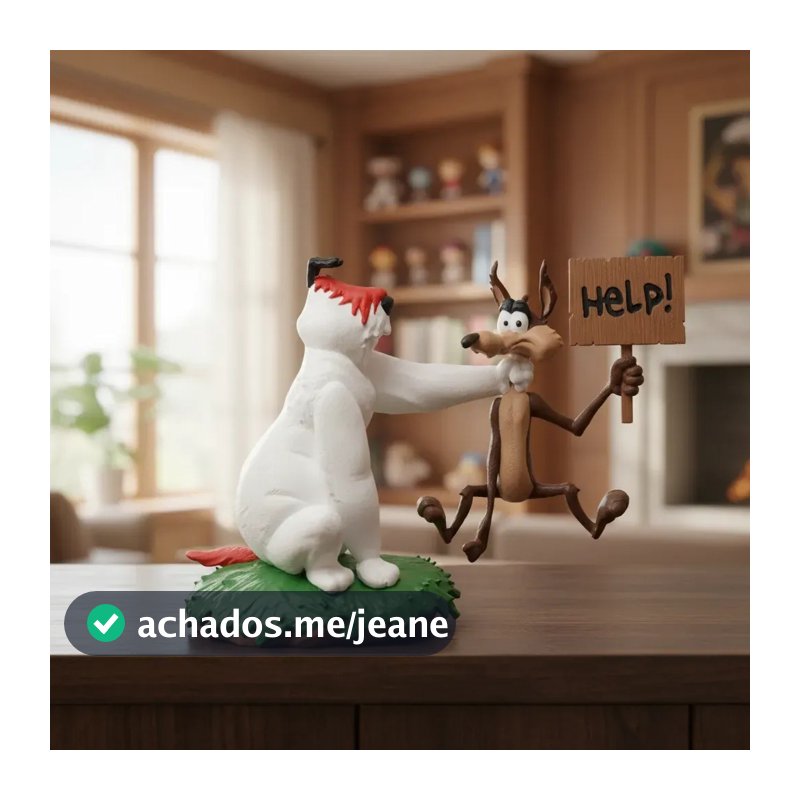 Ralph & Sam 16cm - Looney Tunes -  Escultura Colecionável geek
