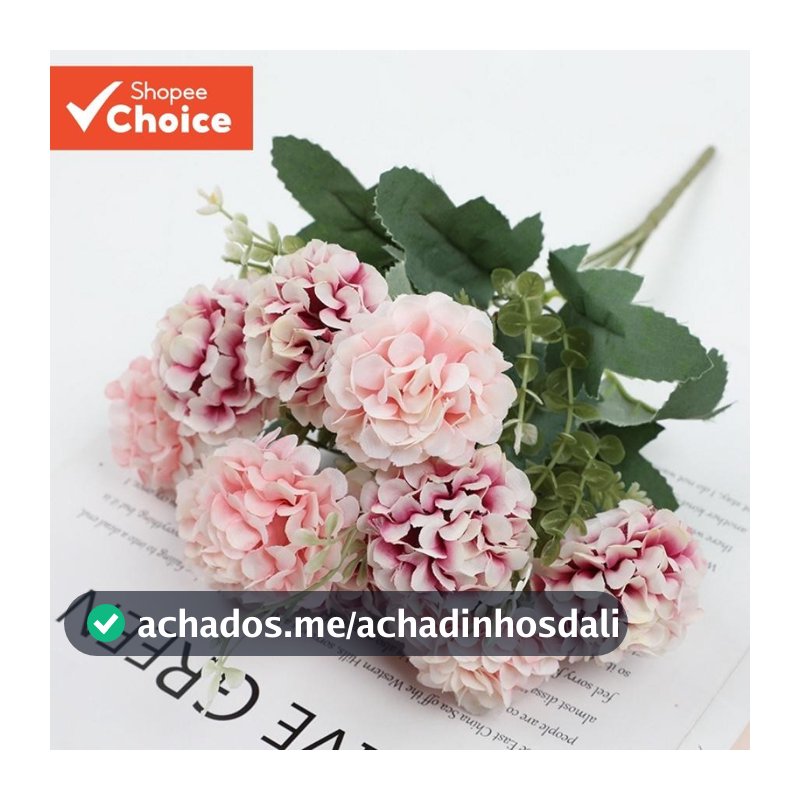 Buquê De Bola De Flor De Crisântemo De Hortênsia Artificial Para Decoração De Casamento Em Hotel Doméstico