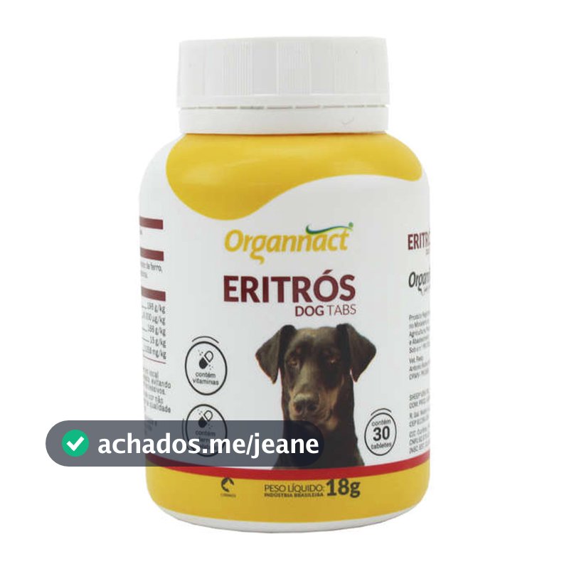 Eritrós Tabs Organnact Suplemento Vitamínico - 18 g