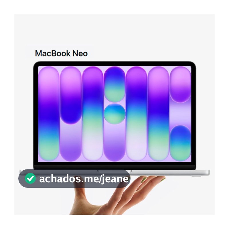 MacBook Neo Apple 13" Chip A18 Pro CPU de 6 núcleos GPU de 5 núcleos 8GB RAM 256GB Nota Fiscal