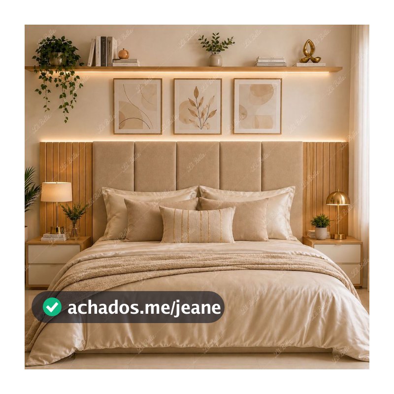 Kit Com Até 12 Peças Cabeceira Modular + Painel Ripado MDF  Cama Box Casal King Queen - Envio Full