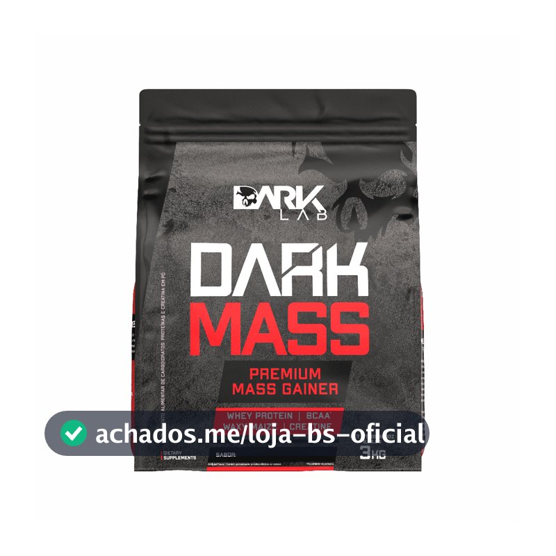 Hipercalórico Dark Mass 3kg Dark Lab - Whey Protein, Creatina, BCAA, Waxy Maize, Premium Mass Gainer
