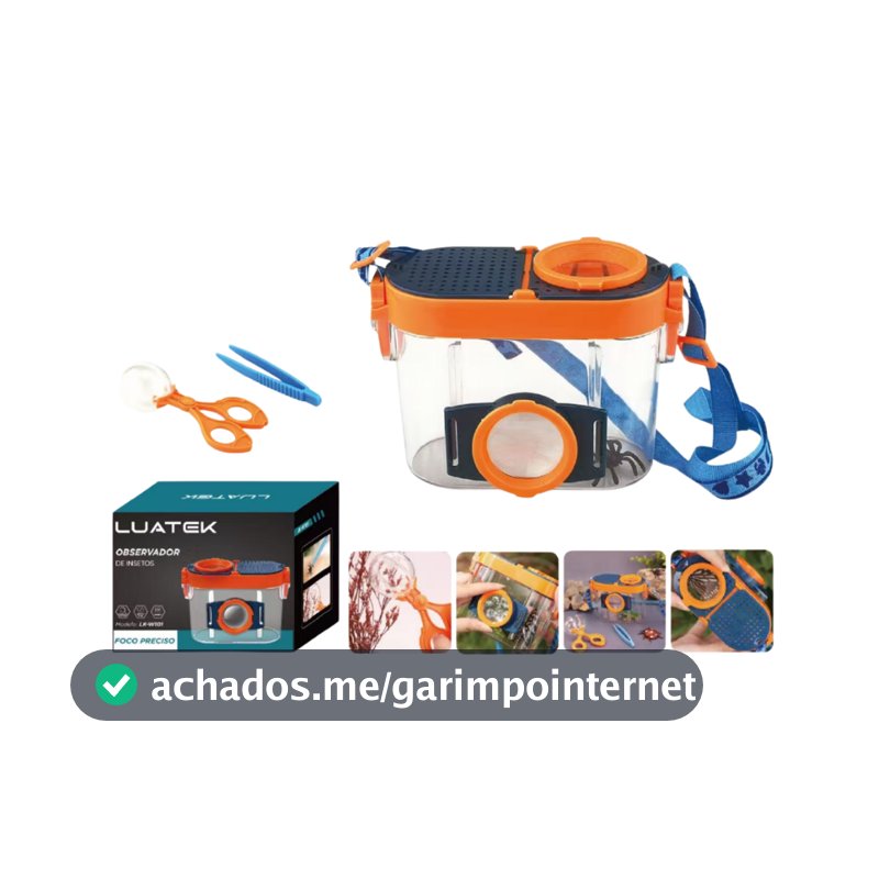 Caixa De Observação Com Lupa Brinquedo Educativo Exploração Natureza