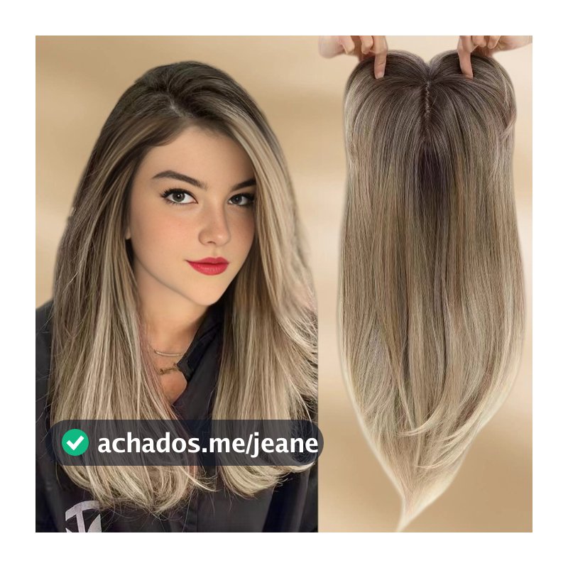Cabelo humano Natural de simulação própria de renda frontal, peruca dourada de fibra química orgânica encaracolada