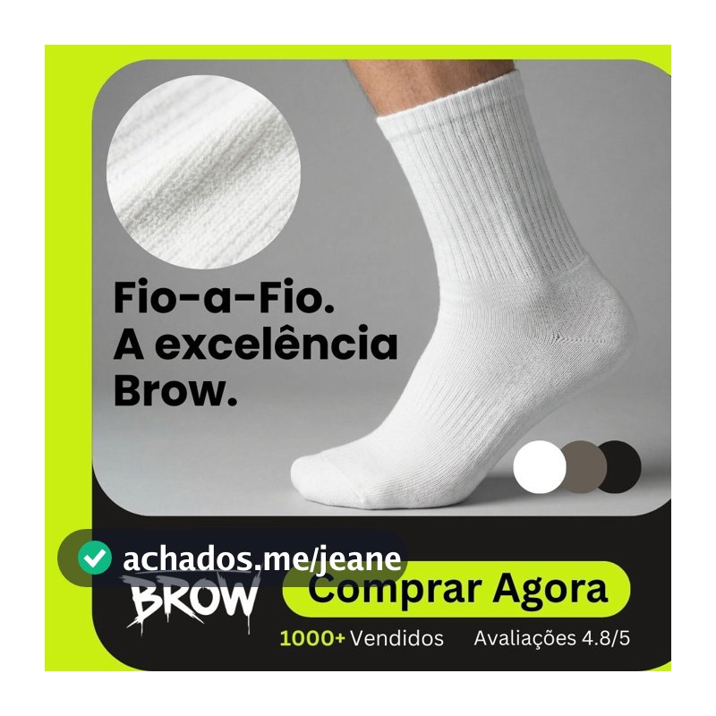 Kit 3/6/12 Pares Meia Cano Alto Masculina.