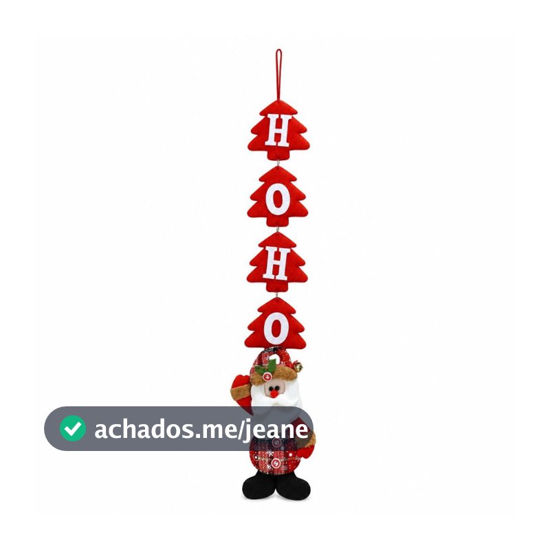 Placa Para Natal Enfeite De Porta Pendente Faixa Papai Noel Feliz Natal Decoração Natalina