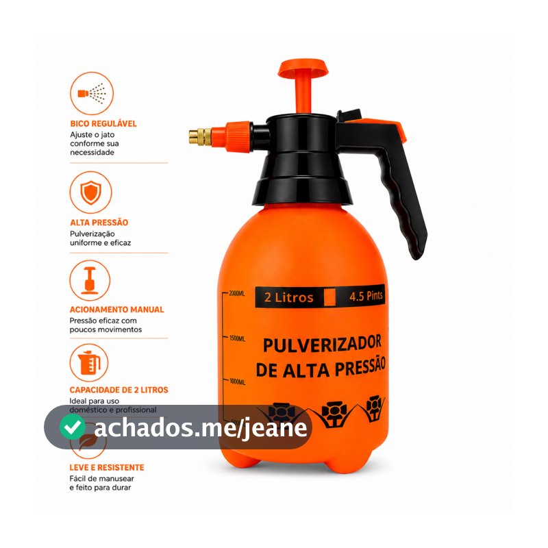 Kit Pulverizador De Alta Pressão 2L Borrifador jardim Regador Agricola