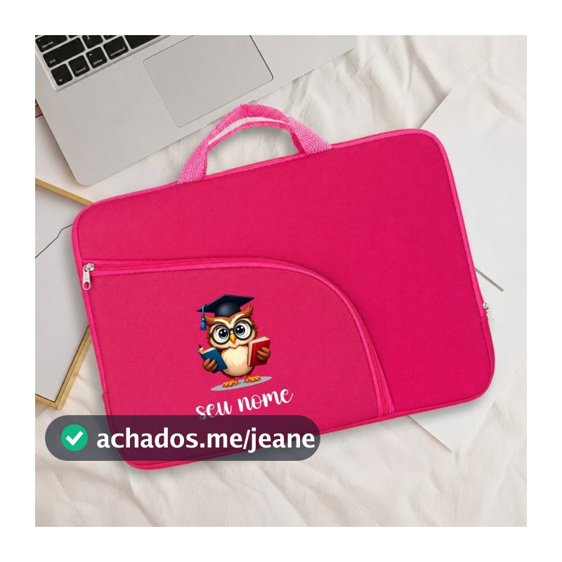 Pasta Para Notebook Personalizada Coruja Nome Para O Dia A Dia