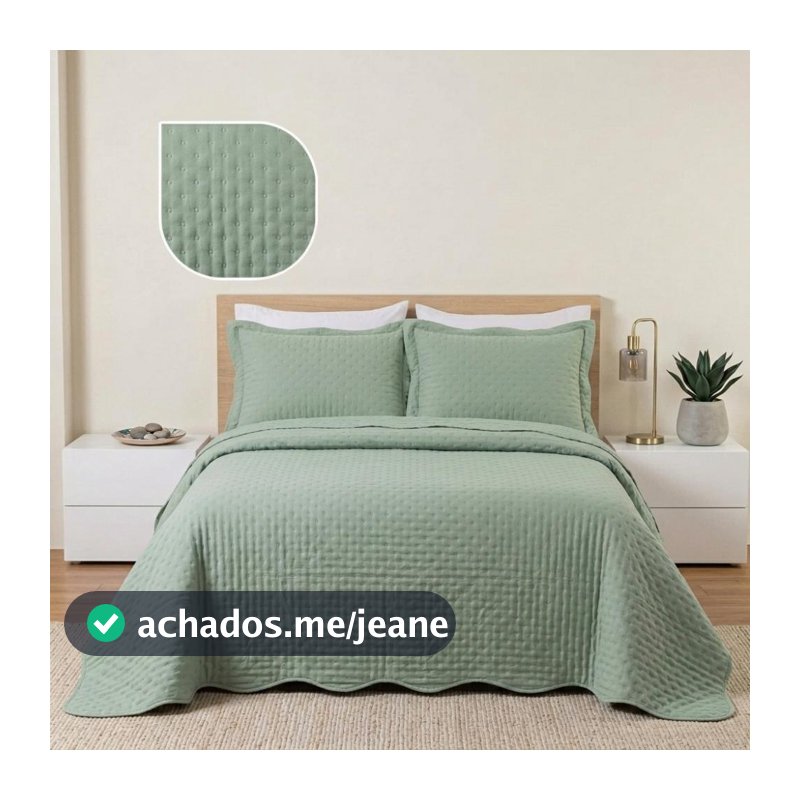 Kit Colcha Cobre Leito Casal Dupla Face 400 Fios Queen e King 3 Peças Porta travesseiro Americano