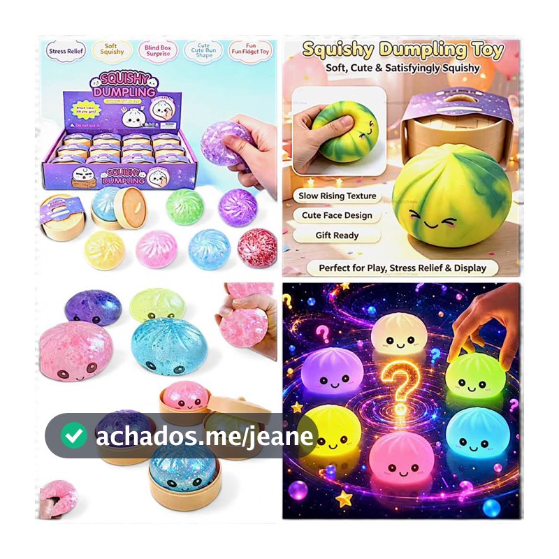 Dumpling Kit Squish Fidget Toys Comidinhas Brinquedos Anti stress