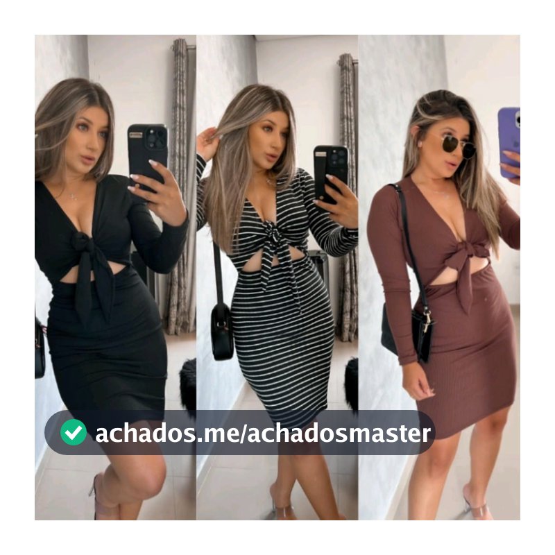 VESTIDO MANGA LONGA COM DETALHE DE AMARRAR NO BUSTO CASUAL 3 em 1