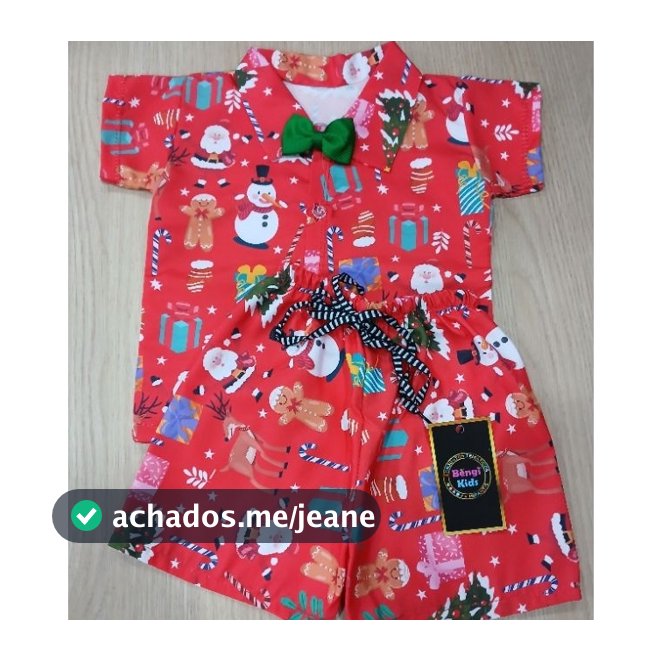 CONJUNTO NATALINO MASCULINO MAURICINHO ROUPA INFANTIL NATAL