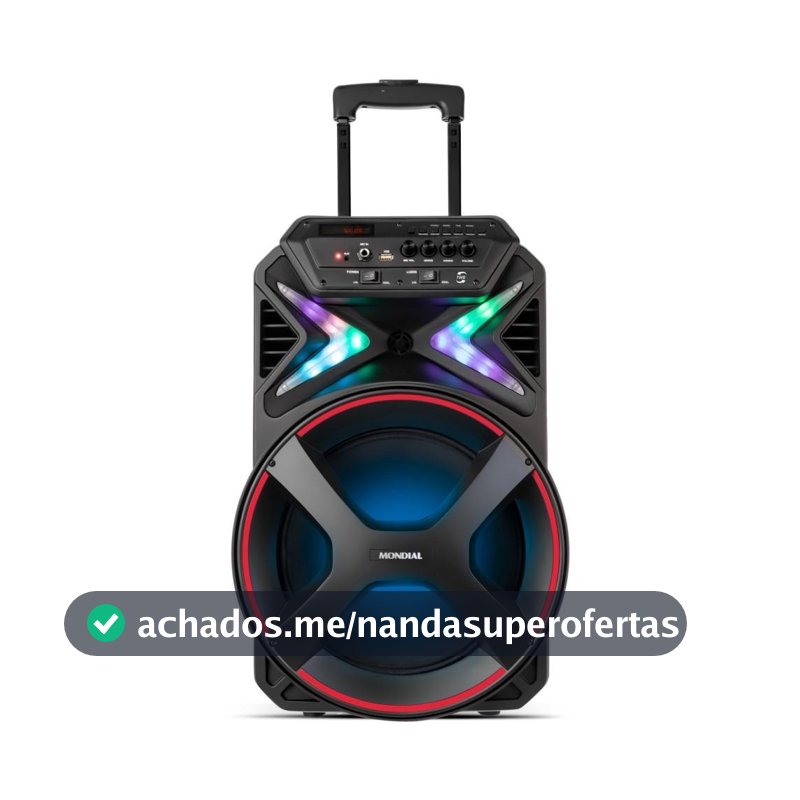 Caixa de Som Amplificada Mondial Connect Lights CM-400 400w Bivolt