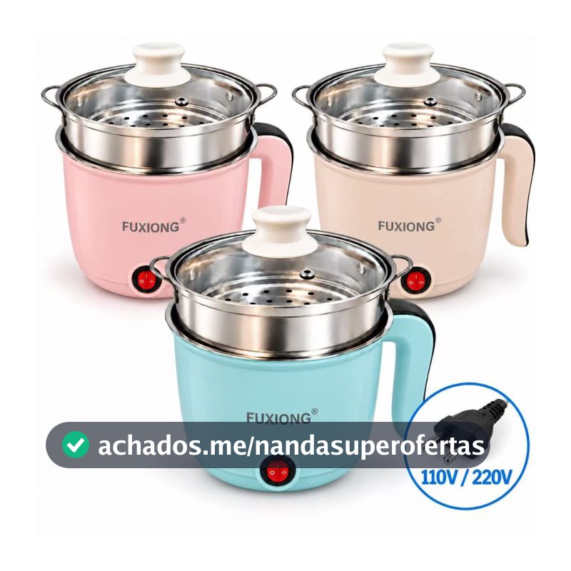 Panela Elétrica Multifuncional 1,8L 110V/220V Cozinha e Vapor