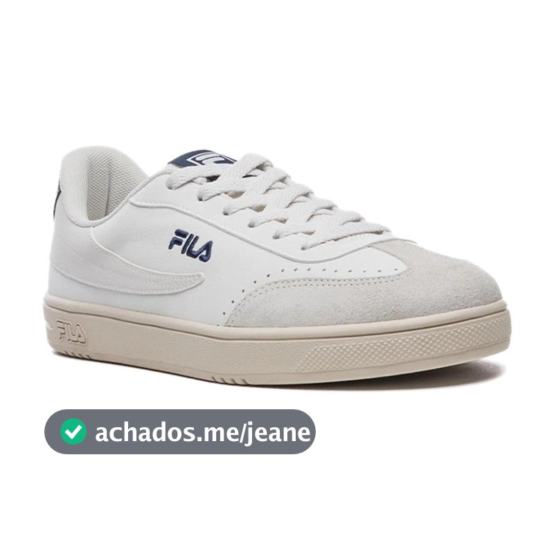 Tênis Fila Court 80 Masculino - Branco e Marinho