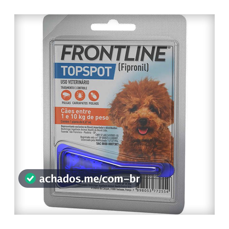 Frontline Top Spot para Cães de 1 a 10 Kg - 1 Unidade