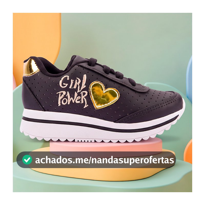 Tênis Infantil Menina Escolar Feminino Volta As Aulas