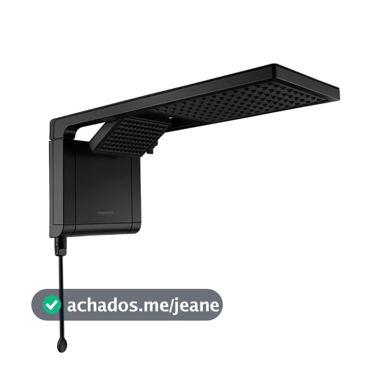 Chuveiro Eletrônico Ducha Acqua Duo Ultra Preto Fosco 220V 7800w 6800w Lorenzetti
