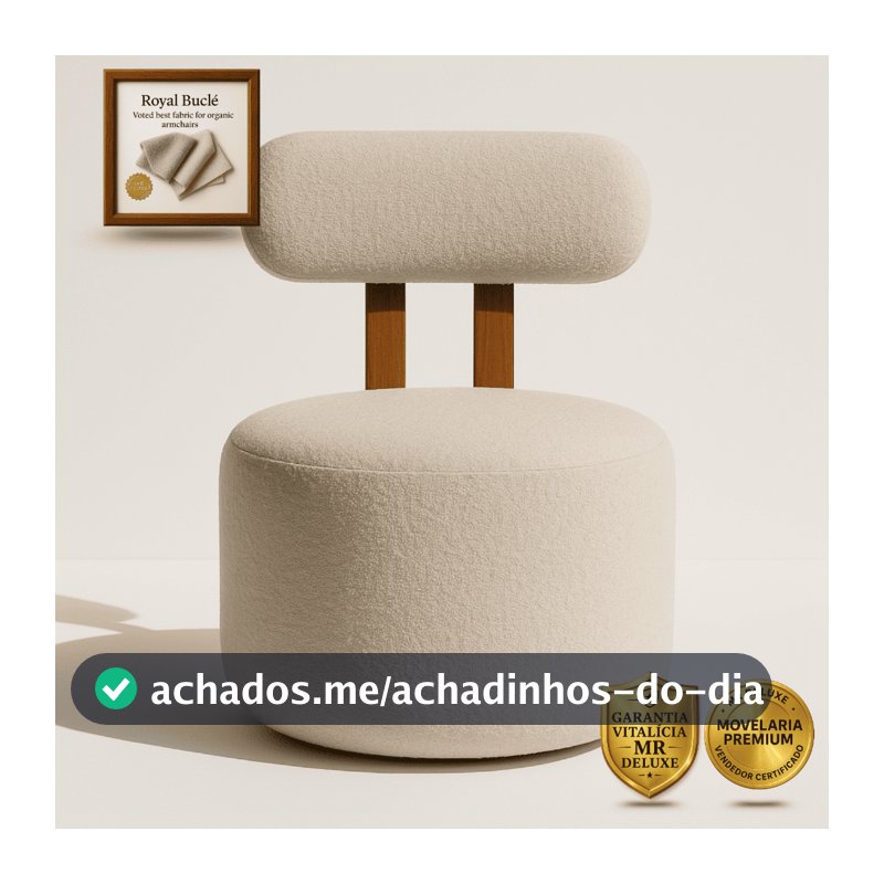 Poltrona Orgânica Chloe - Poltrona Para Decoração E Sala De Estar E Recepção - Poltrona Boucle Luxo