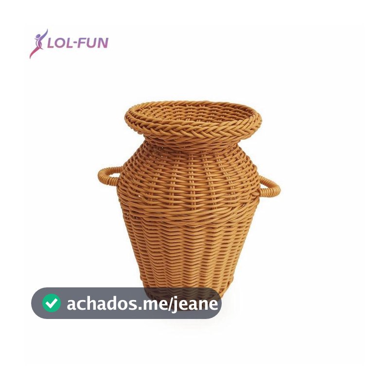 [Brcolaxi1] Vaso Tecido Estilo Rústico Leve PP Imitação De Rattan De Flores Decorativo De Mesa Para Decoração De Casa