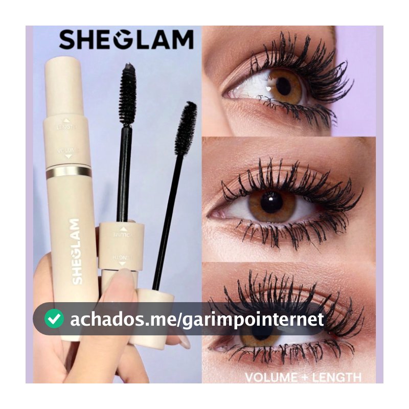 SHEGLAM Rímel 2 em 1 cílios grossos e enrolados /à prova d'água