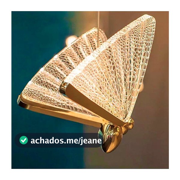 Lustre Pendente Borboleta Quarto / Sala 3 cores Branco Frio Branco Quente Branco Neutro 5w Led - Bivolt