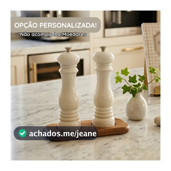 Tábua de Suporte em Madeira - NÃO ACOMPANHA MOEDORES - OPÇÃO PERSONALIZADO na tábua - Cozinha Decoração