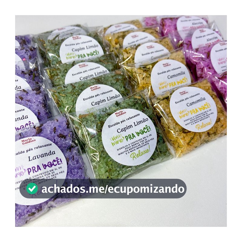 Escalda Pés Relaxante Spa dos Pés Lavanda Camomila Alecrim Capim Limão