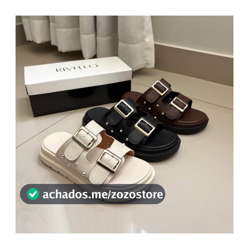 Papete Birken Feminina Plataforma Conforto Premium Ajustável Fivela Metal Tendência 2026 Rivello
