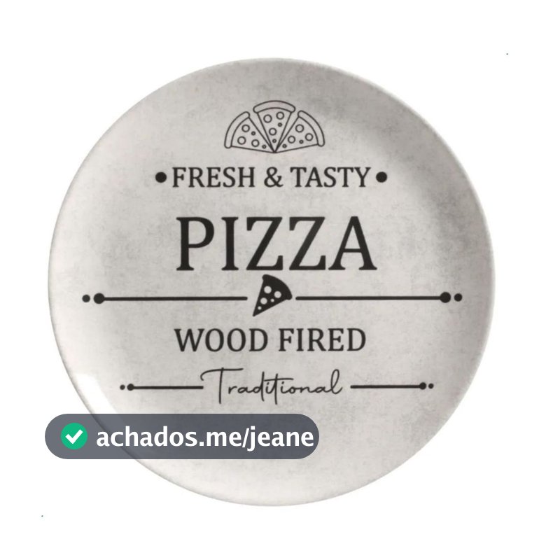 Prato Raso Pizza Cerâmica Alleanza Branca 6 Unidades