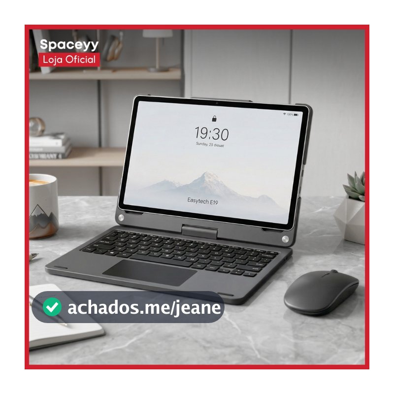 Tablet E19 EasyTech  + Acessórios Android 14 Tela 11” Bateria 8000mAh 12GB RAM 256GB WiFi5 Capa 360°