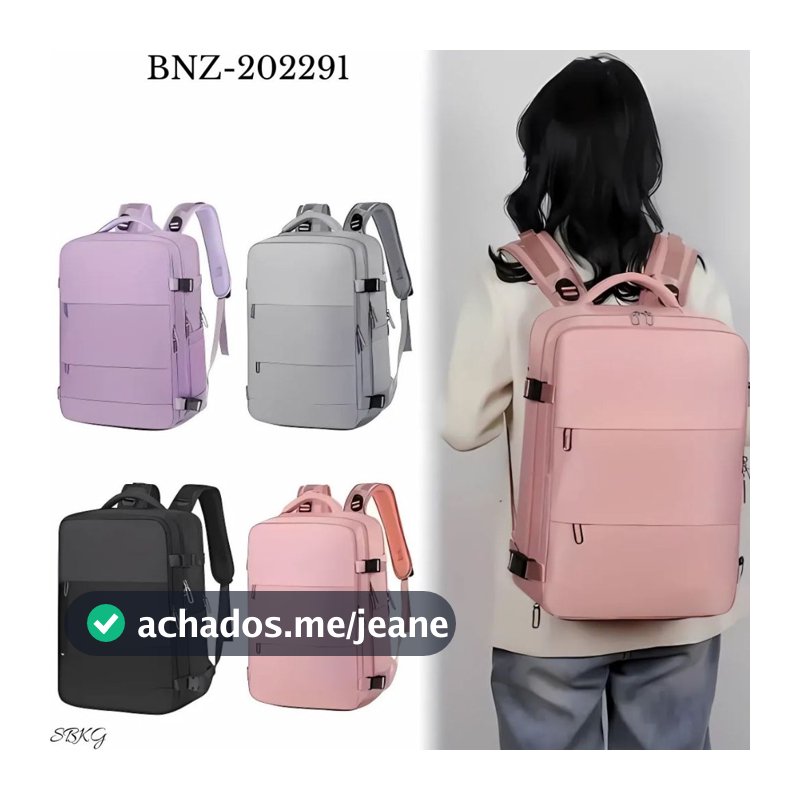 Mochila Executiva Unisex (202291-202292) De Viagem Impermeável USB de grande capacidade